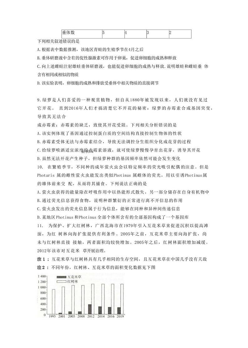2022-2023学年河北省高三下学期4月适应性考试生物试题(PDF版)03