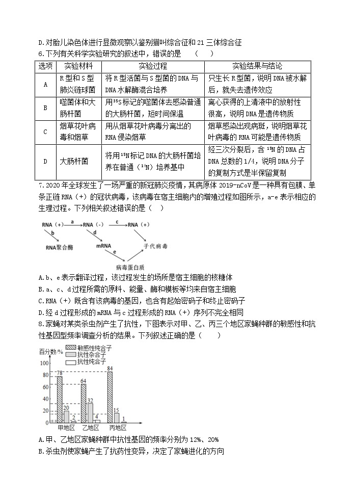 广东省汕头市金山中学2022-2023学年高二生物下学期期中考试试题（Word版附答案）02