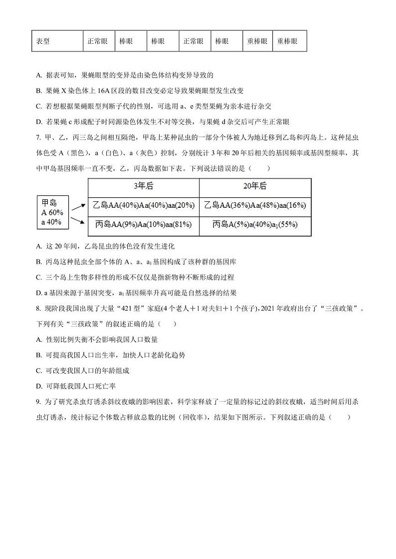 2023届湖南师范大学附属中学高三下学期模拟考试(二)生物试题PDF版含答案03