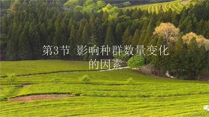 高中生物选择性必修二 1 3 影响种群·数量变化的因素 课件练习题第1页