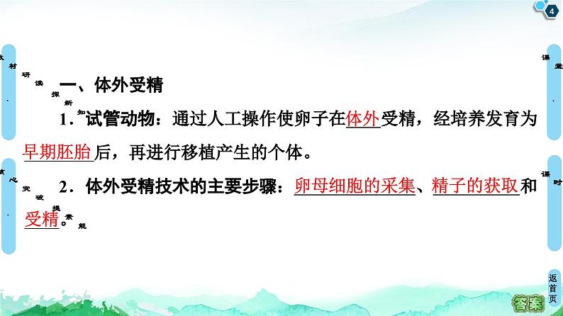 高中生物选择性必修三 第2章 第3节 第2课时 胚胎工程技术及其应用 课件练习题04