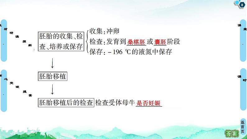 高中生物选择性必修三 第2章 第3节 第2课时 胚胎工程技术及其应用 课件练习题08