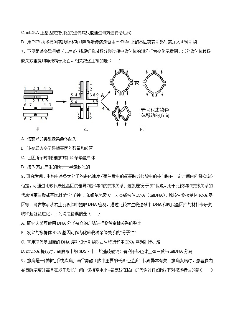 2023年高考押题预测卷02(江苏卷)-生物(考试版)03