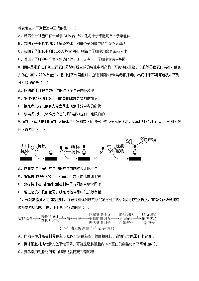 2023年高考押题预测卷03—生物(考试版)03