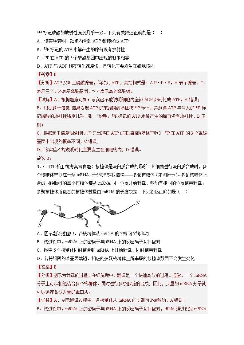 真题重组卷02——2023年高考生物真题汇编重组卷(全国卷)(解析版)第2页