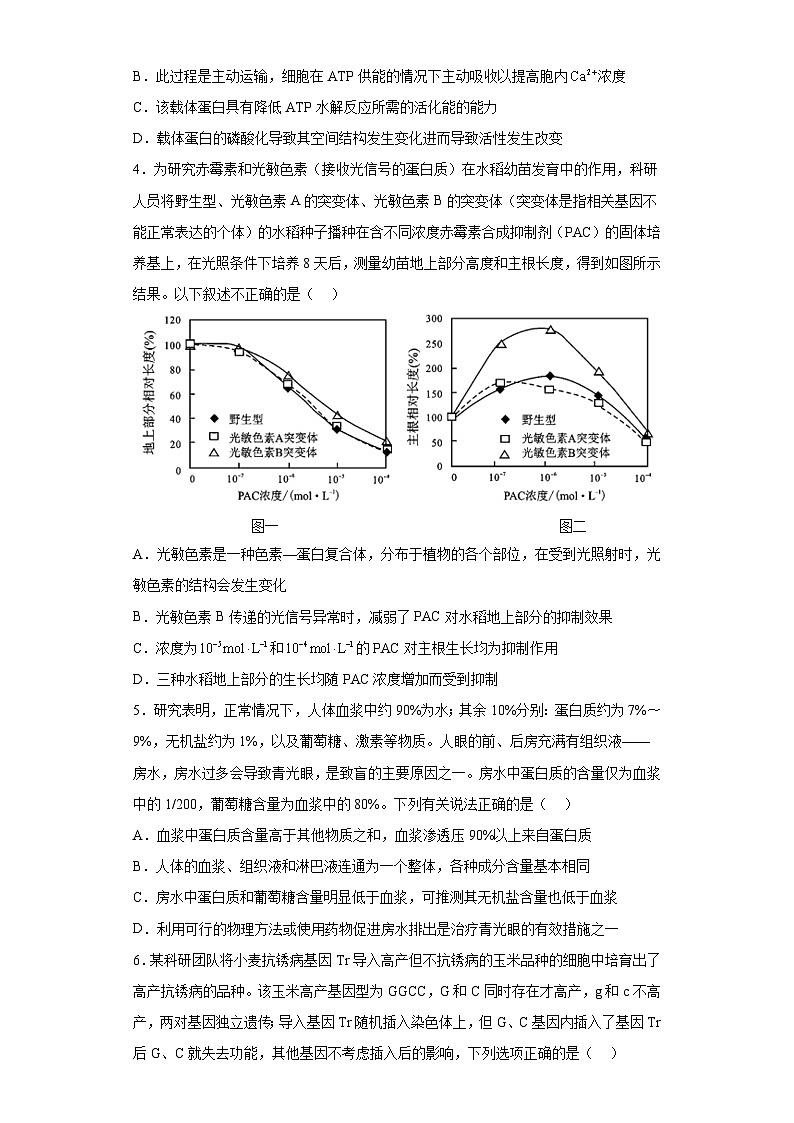 2023届湖南省长沙市明德中学高三全仿真模拟生物试题(含答案)第2页