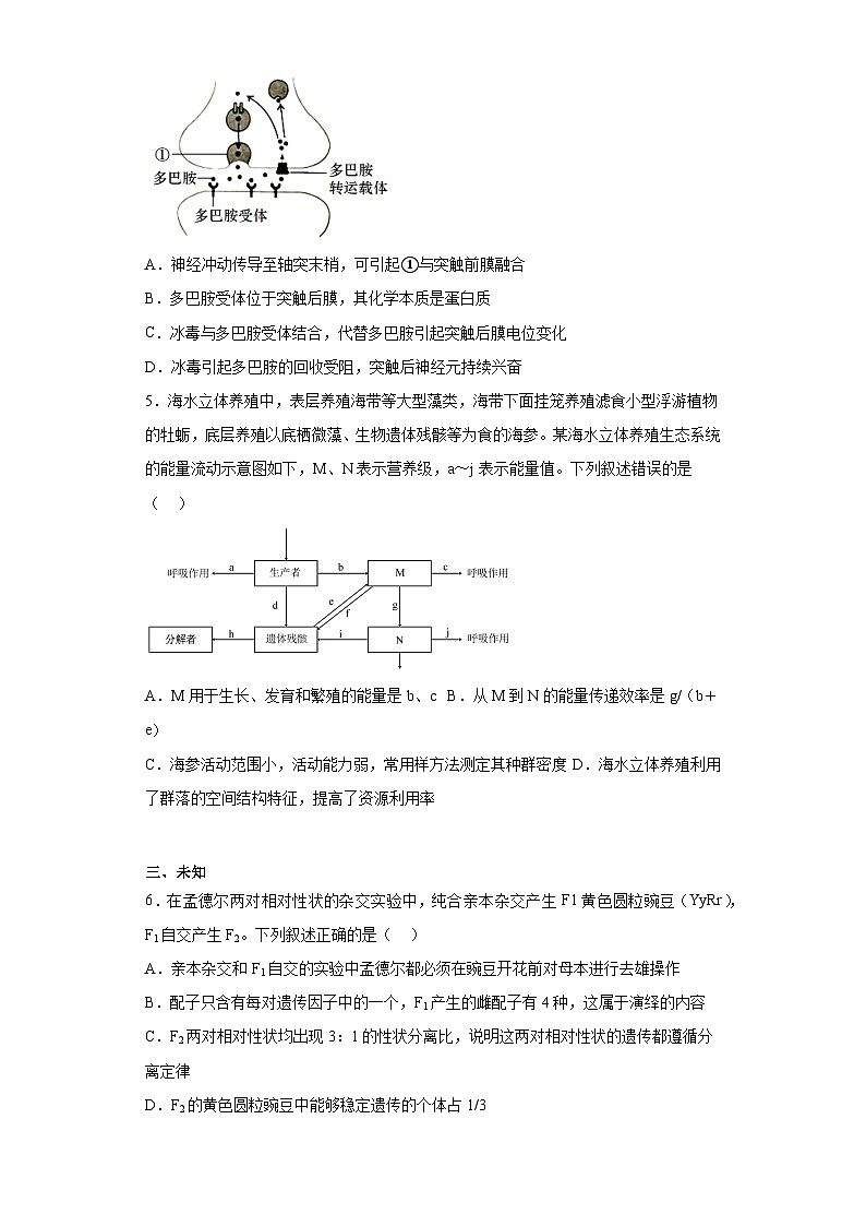 2023届广西壮族自治区北流市高三5月教学质量检测理综生物试题(无答案)第2页