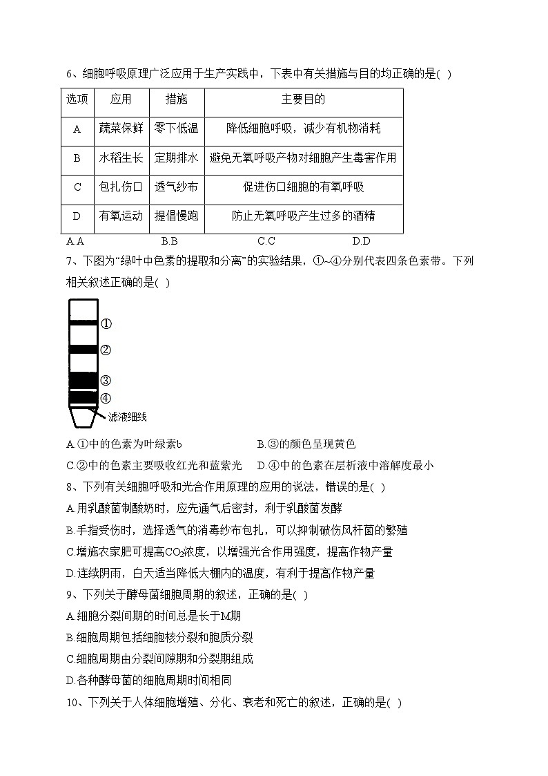 北京市2023年普通高中学业水平合格性考试仿真模拟(3)生物试卷(含答案)第2页