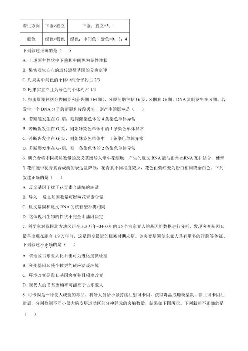 2022-2023学年北京市海淀区高三下学期期中考试（一模）生物（PDF版）02