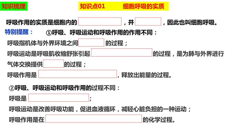 2023届高三生物复习课件细胞呼吸的原理和应用03