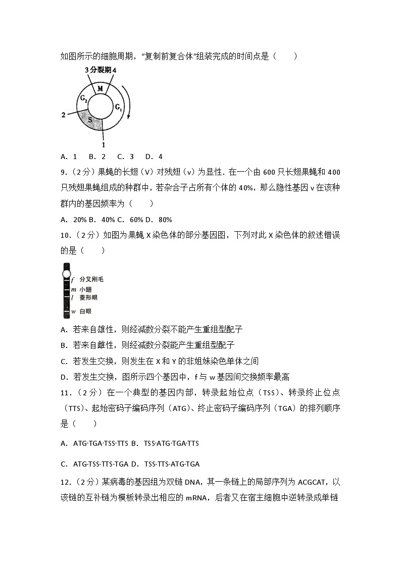 2014年上海市高考生物试卷02