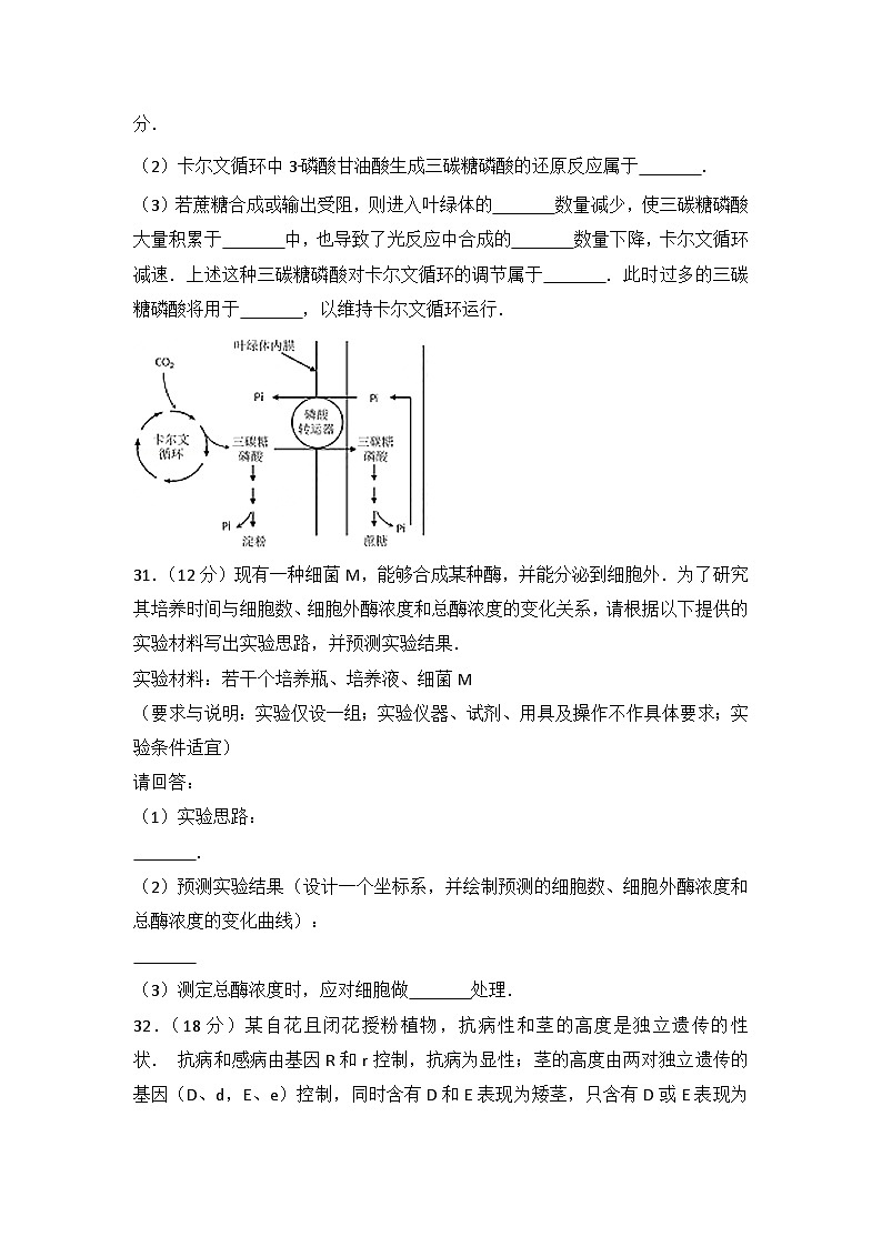 2015年浙江省高考生物试卷第3页