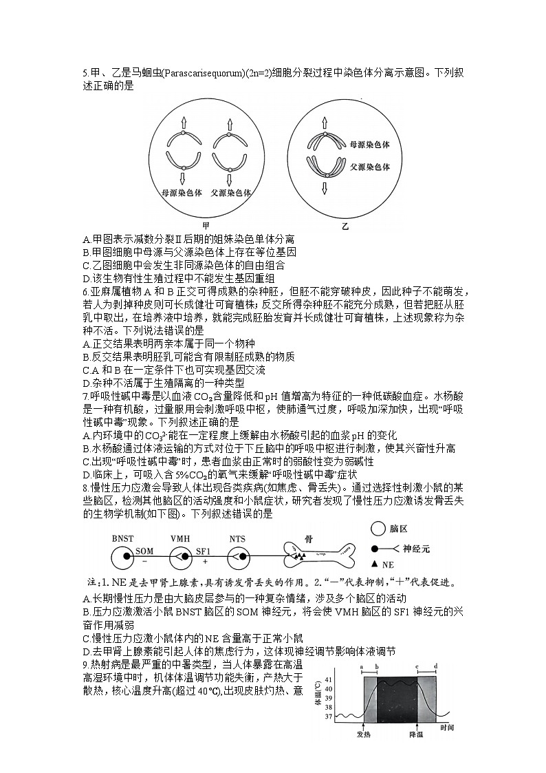 湖南省长沙市长郡中学2023届高三生物第二次模拟考试试卷(Word版附答案)第2页