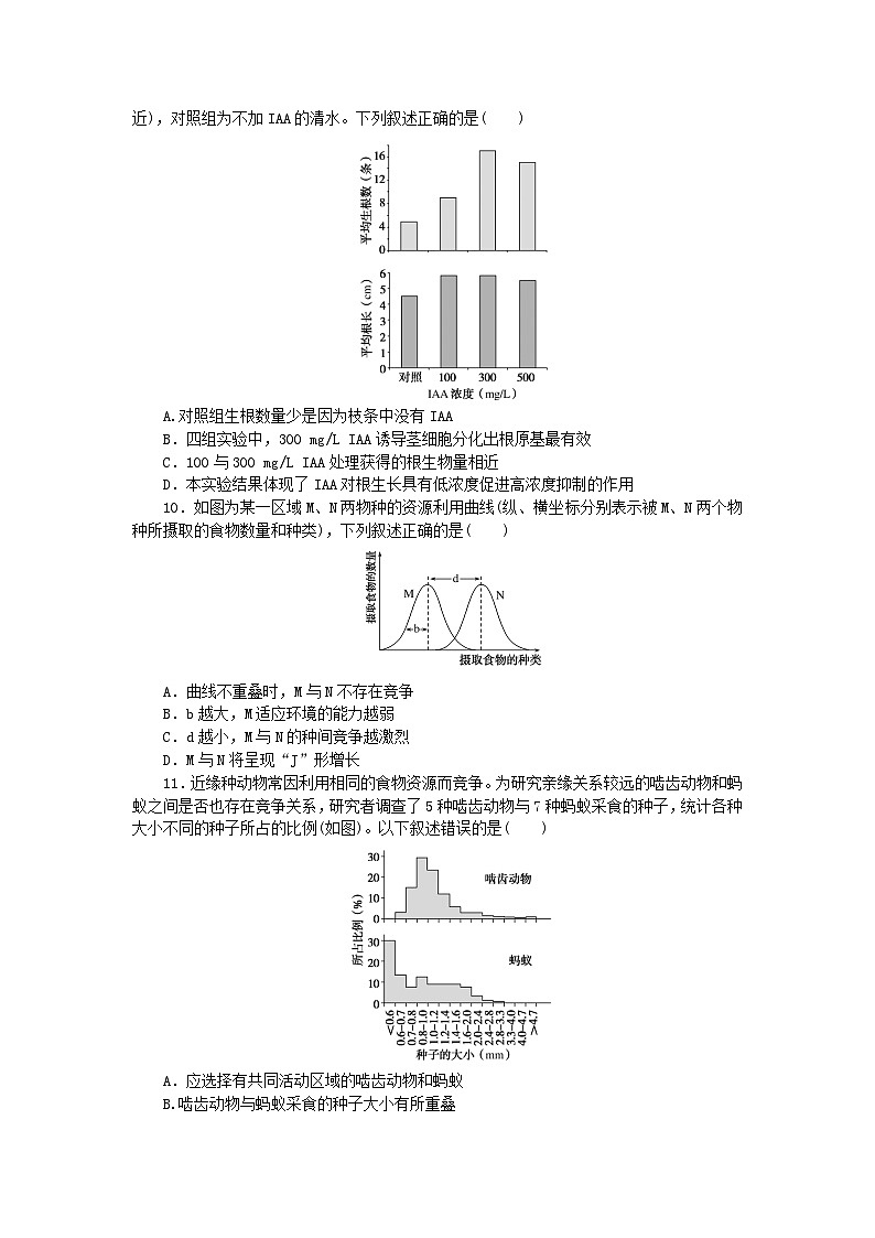 2024版新教材高考生物复习特训卷模块清通关卷模块三稳态与环境03