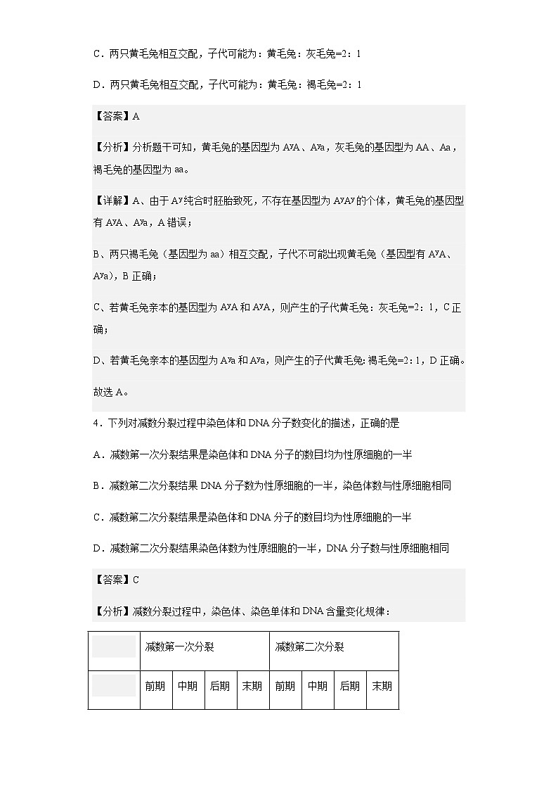 2022-2023学年山东省淄博市临淄中学高一3月月考生物试题含解析第3页