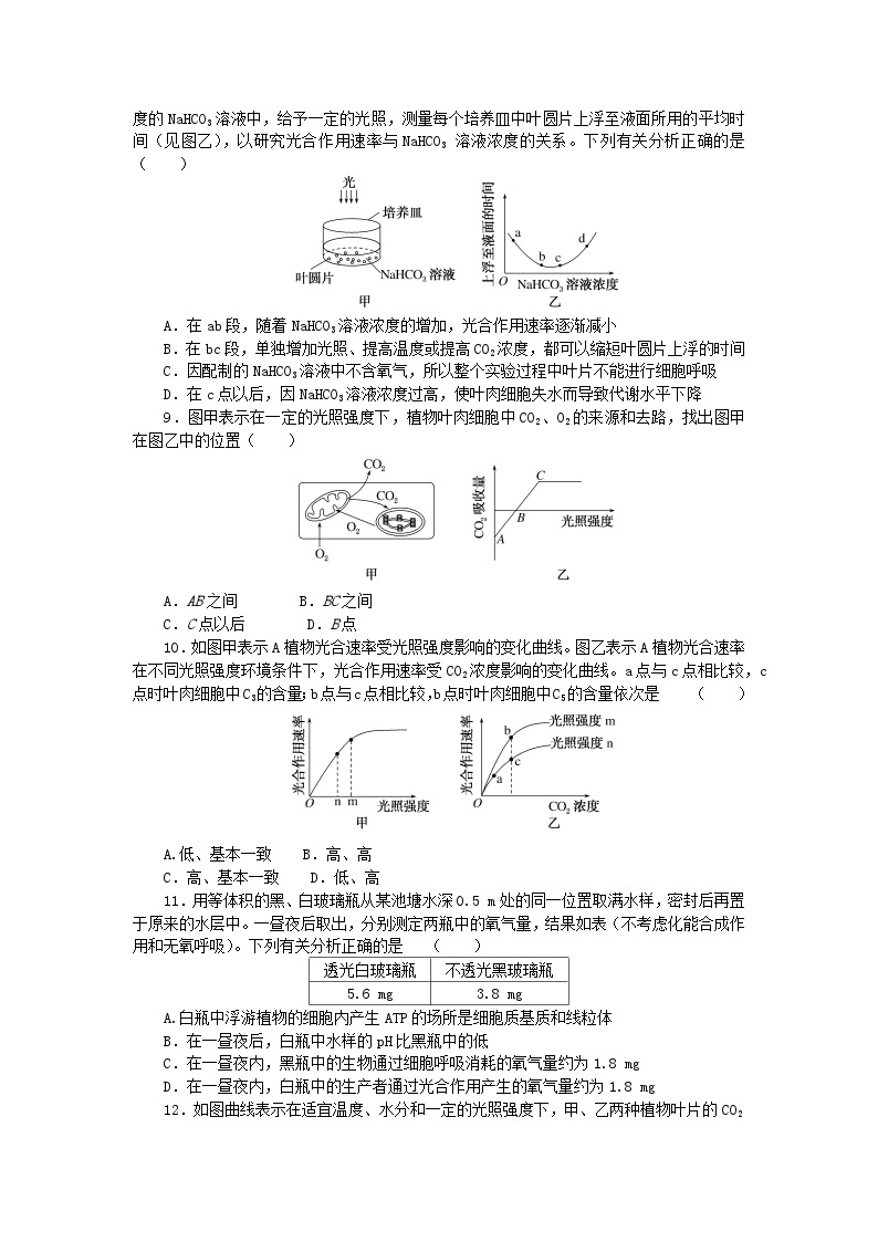 2023_2024学年新教材高中生物第5章细胞的能量供应和利用5.4光合作用与能量转化5.4.3光合作用原理的应用课时作业新人教版必修103