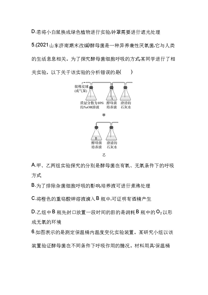 2023人教版高中生物必修1 分子与细胞 第5章 细胞的能量供应和利用 第3节 细胞呼吸的原理和应用第3页