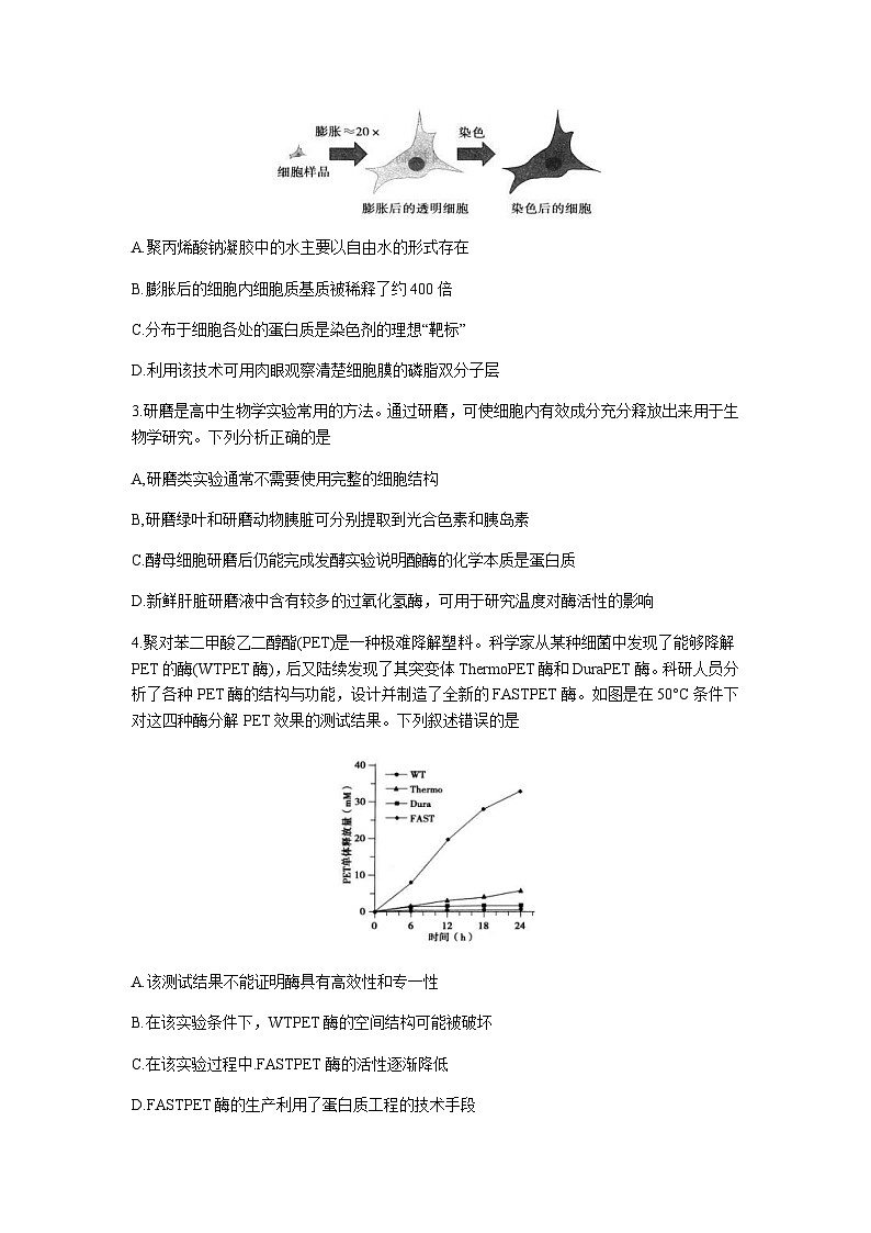 2023届湖北省高三5月国度省考模拟测试生物含解析第2页