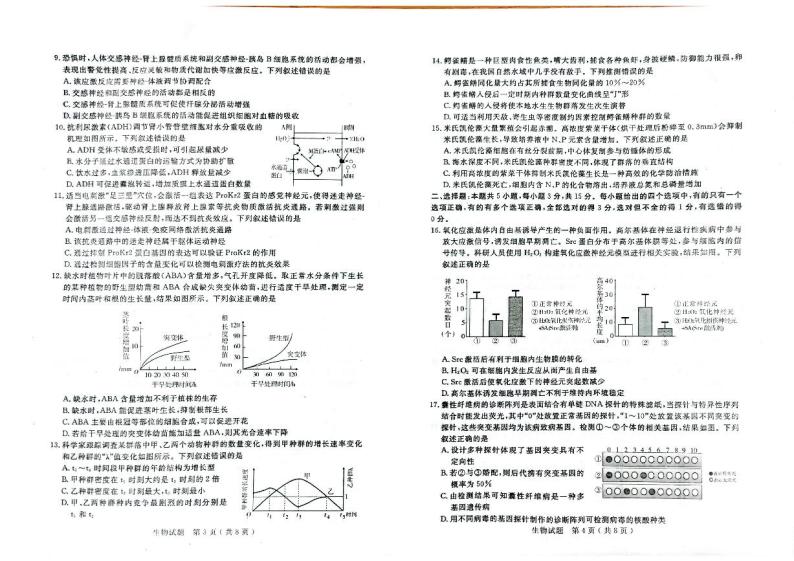 山东省济宁市2023届高三上学期期末生物试卷+答案02