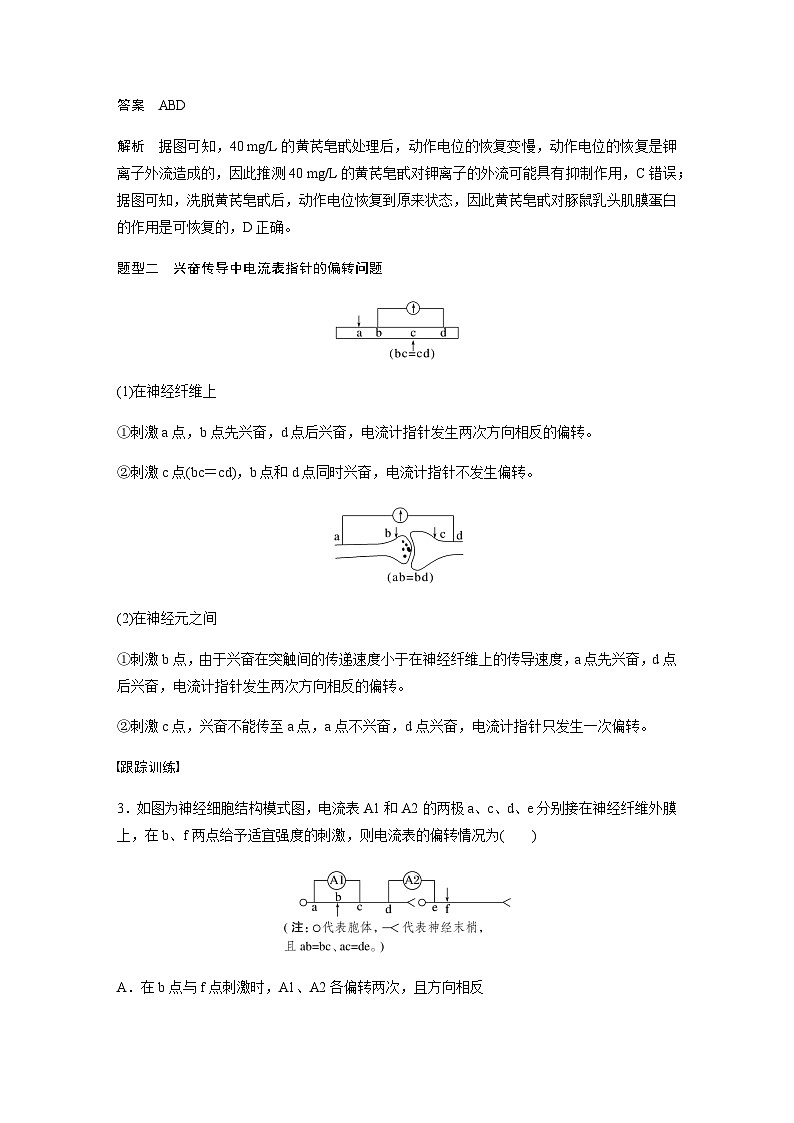 2024届苏教版高考生物一轮复习微专题七兴奋传导与传递的相关实验探究学案第3页