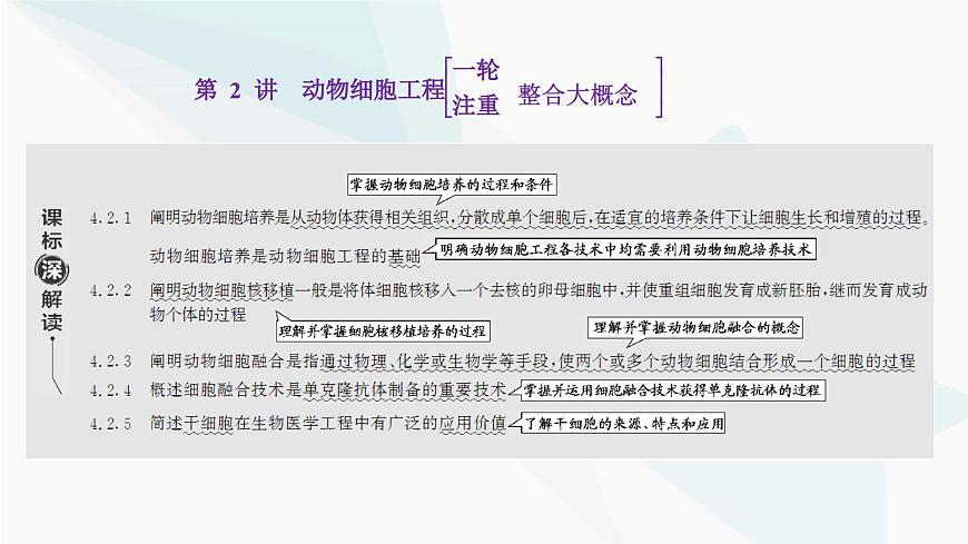 人教版2024屆高考生物一輪復習動物細胞工程課件第1頁