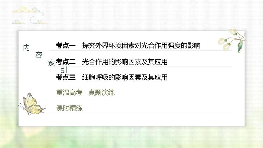 蘇教版2024屆高考生物一輪復(fù)習(xí)影響光合作用和細(xì)胞呼吸的環(huán)境因素課件第3頁