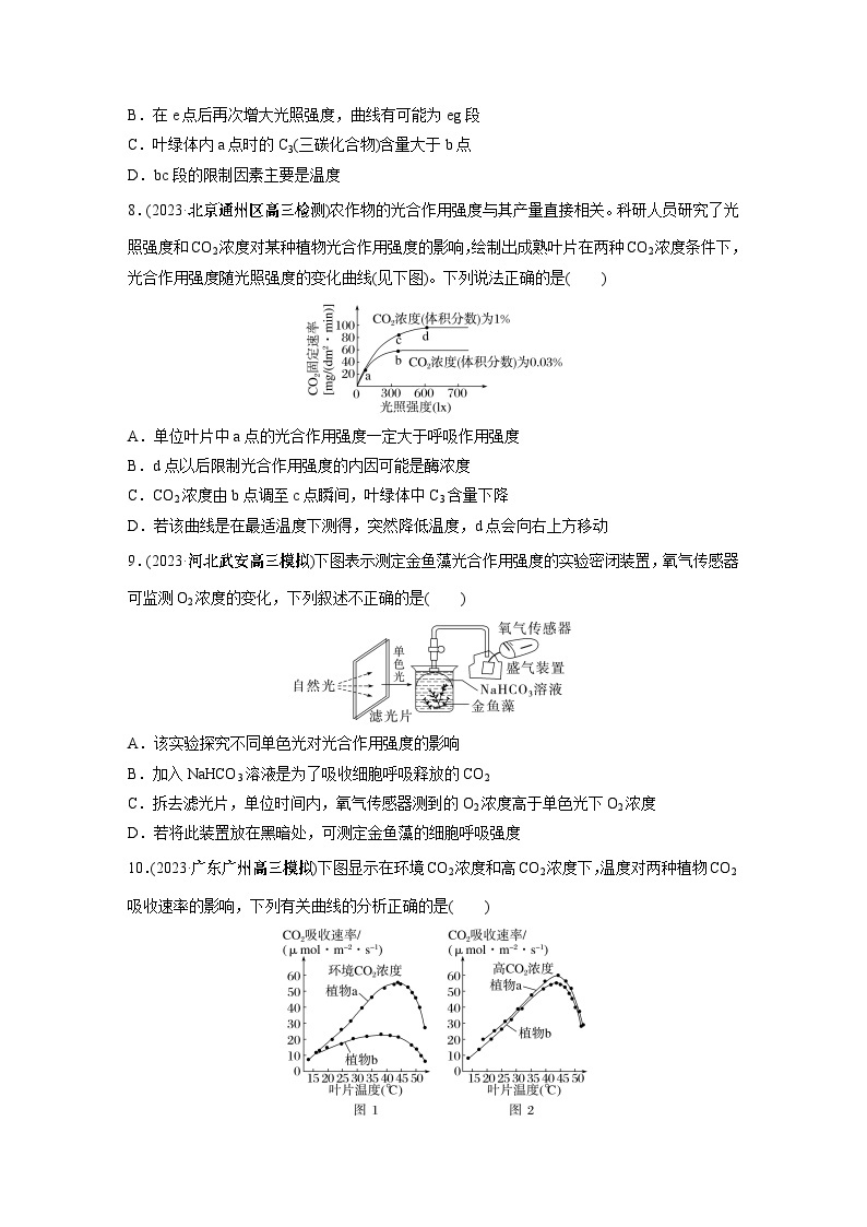 2024年高考生物一轮复习（新人教版） 第3单元　第6课时　光合作用的影响因素及其应用 练习课件03