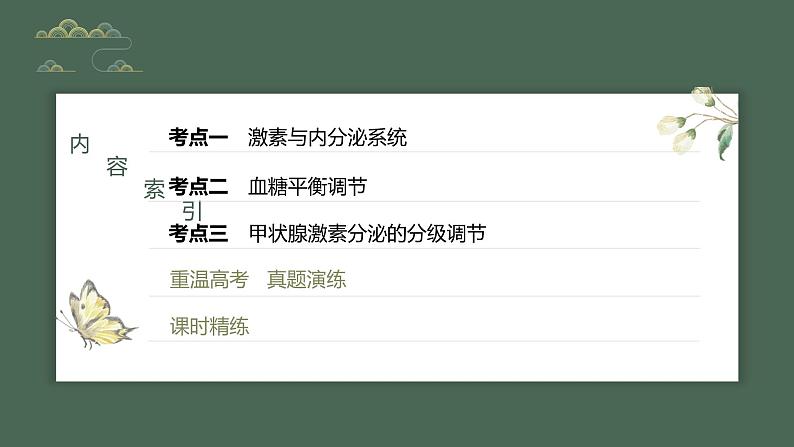 2024年高考生物一轮复习(新人教版) 第8单元 第5课时 激素与内分泌系统、激素调节的过程 练习课件03
