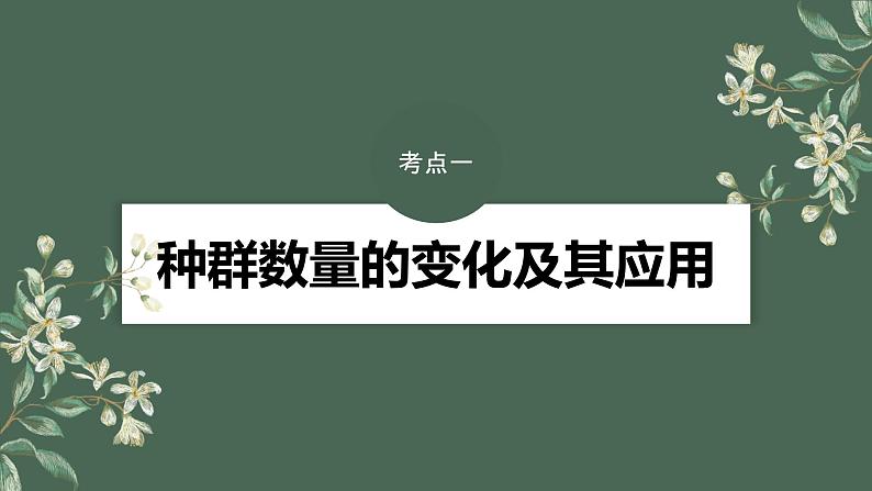2024年高考生物一轮复习(新人教版) 第9单元 第2课时 种群数量的变化及其影响因素 练习课件04