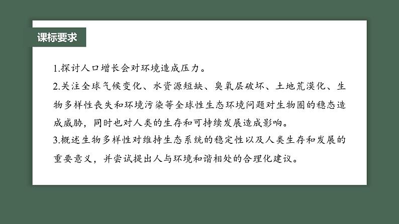 2024年高考生物一轮复习(新人教版) 第9单元 第9课时 人与环境 练习课件02