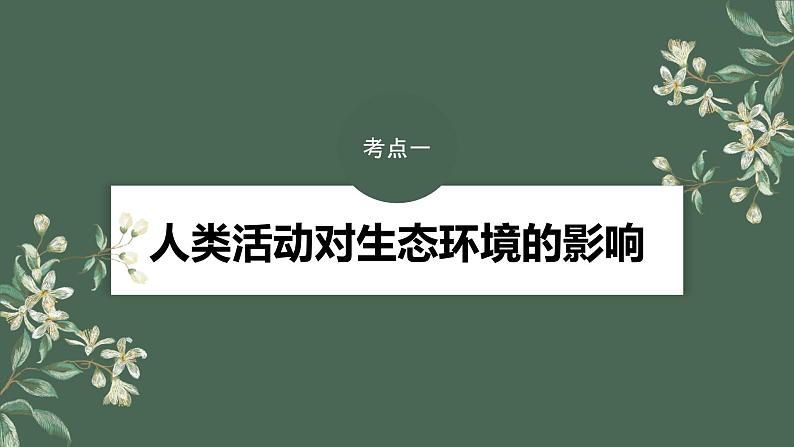 2024年高考生物一轮复习(新人教版) 第9单元 第9课时 人与环境 练习课件05