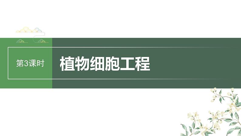 2024年高考生物一轮复习(新人教版) 第10单元 第3课时 植物细胞工程第1页