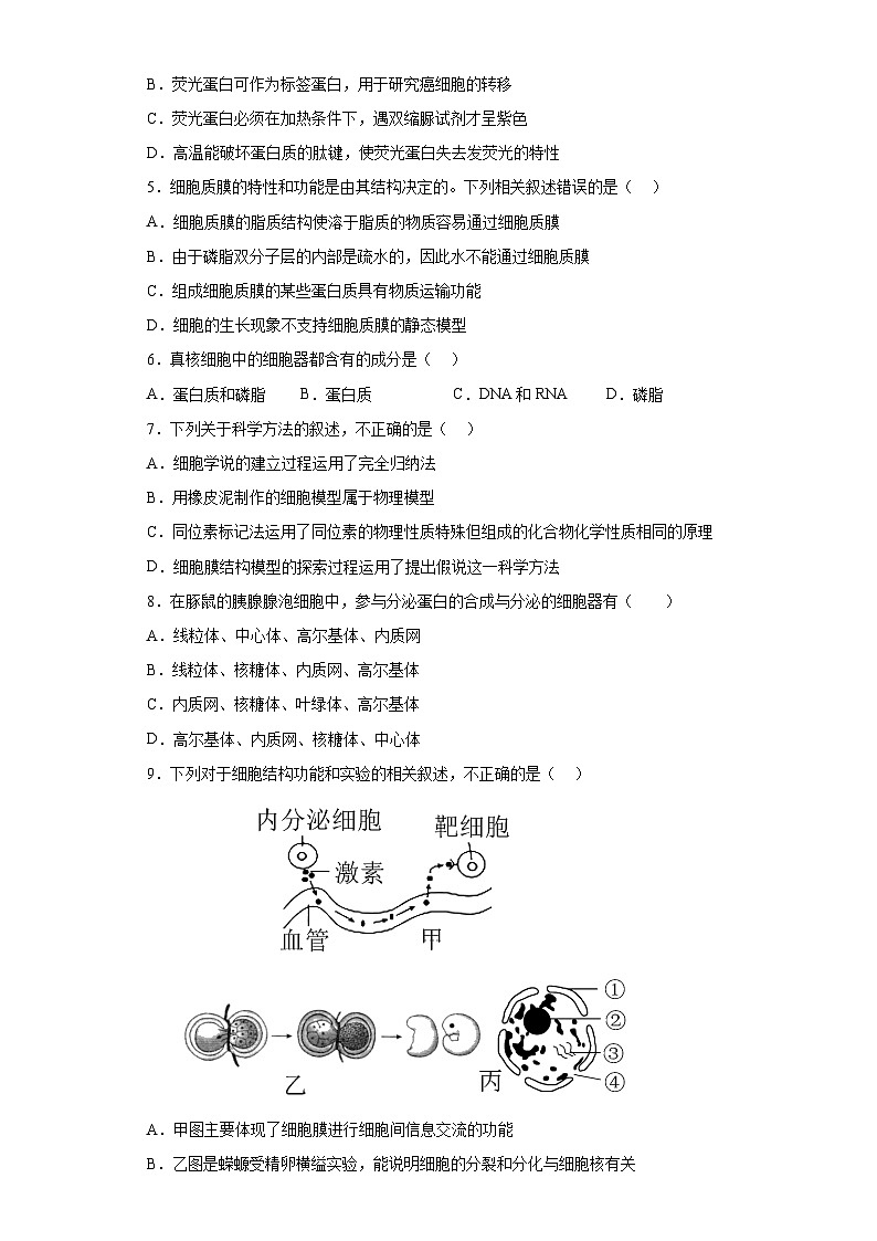 2023年天津市河东区普通高中学业水平合格性考试生物模拟试题(含解析)02