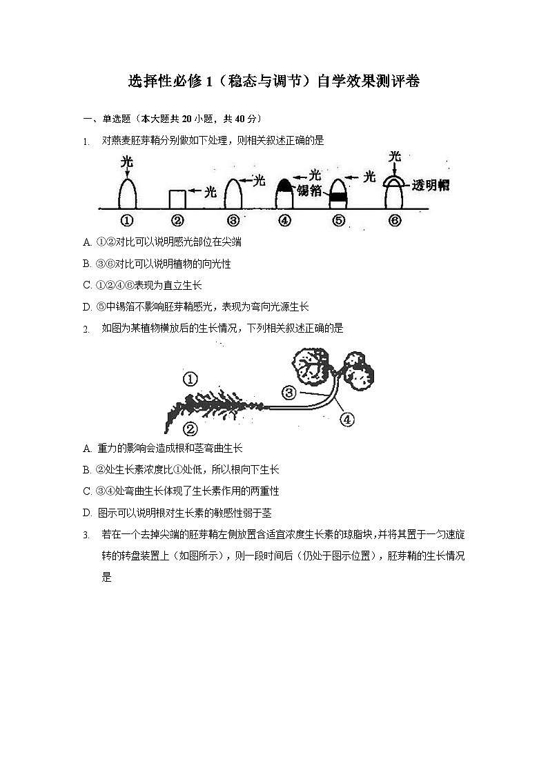 【暑假預(yù)習(xí)】人教版2019生物高一(升高二)暑假預(yù)習(xí)-(選修1)自學(xué)效果測評卷(解析版) 第1頁