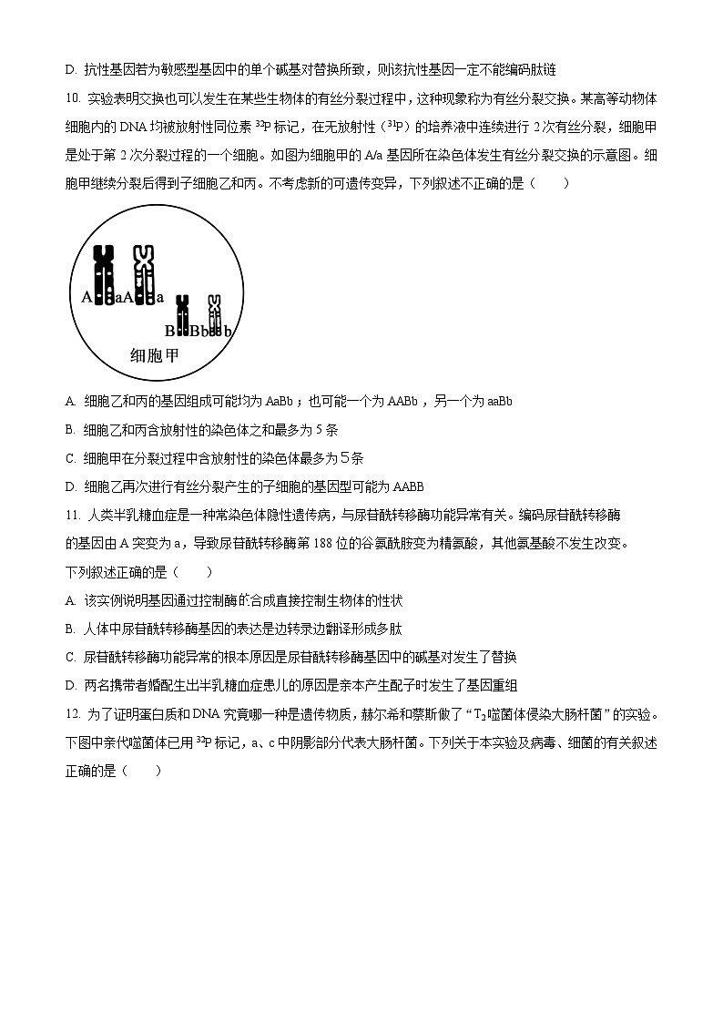 2023武汉部分学校联合体高一下学期期末联考生物试题含解析03
