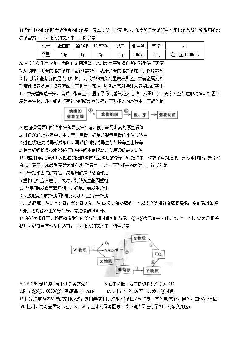 安徽省亳州市涡阳县二中等校2022-2023学年高二下学期期末联考生物试题第3页