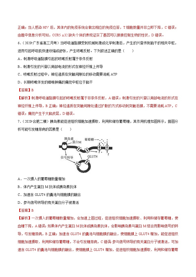 高考生物三轮冲刺考前提分练习专题07 生命活动的调节（含解析）03