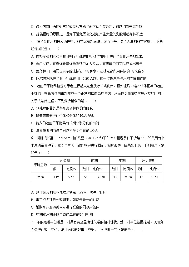 2022-2023学年广东省深圳市高一(下)期末生物试卷(含解析)02