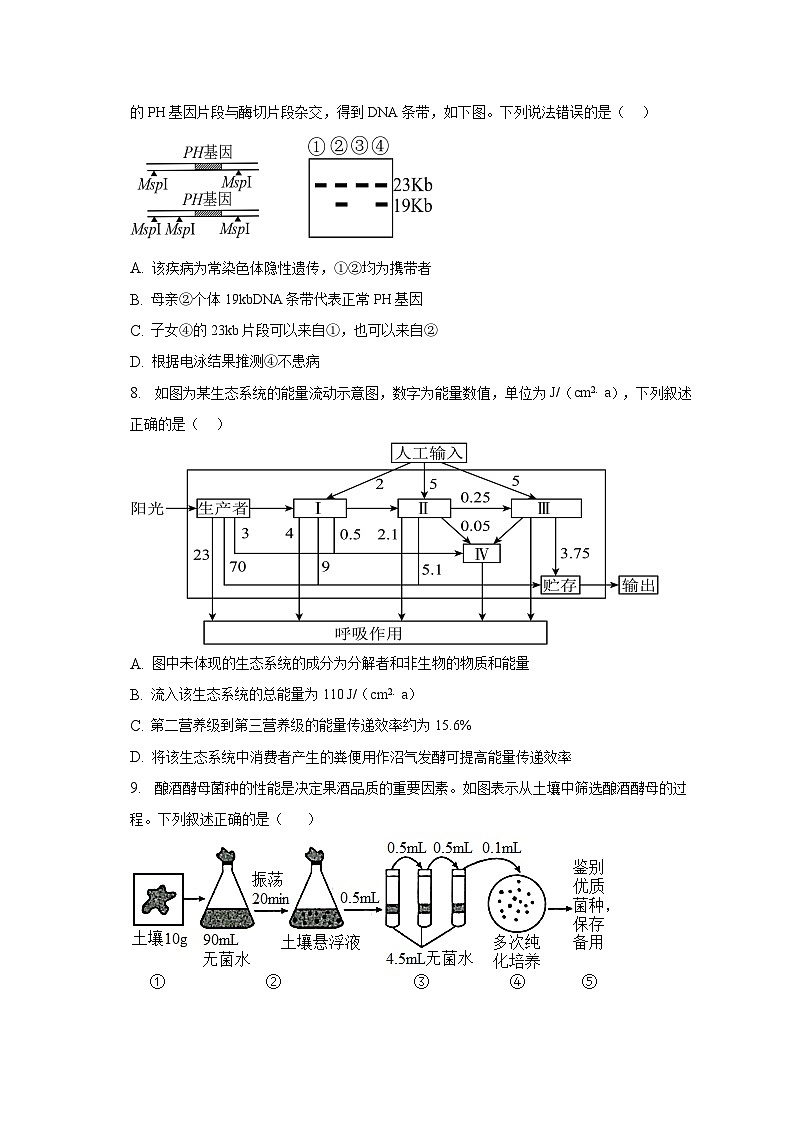 2022-2023学年广东省广州大学附中高三(第3次)模拟考试生物试卷(含解析)03