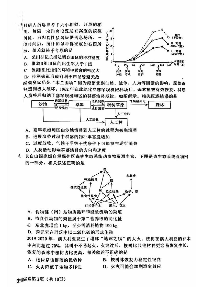 2022-2023学年北京昌平区高二下学期期末生物试题及答案02