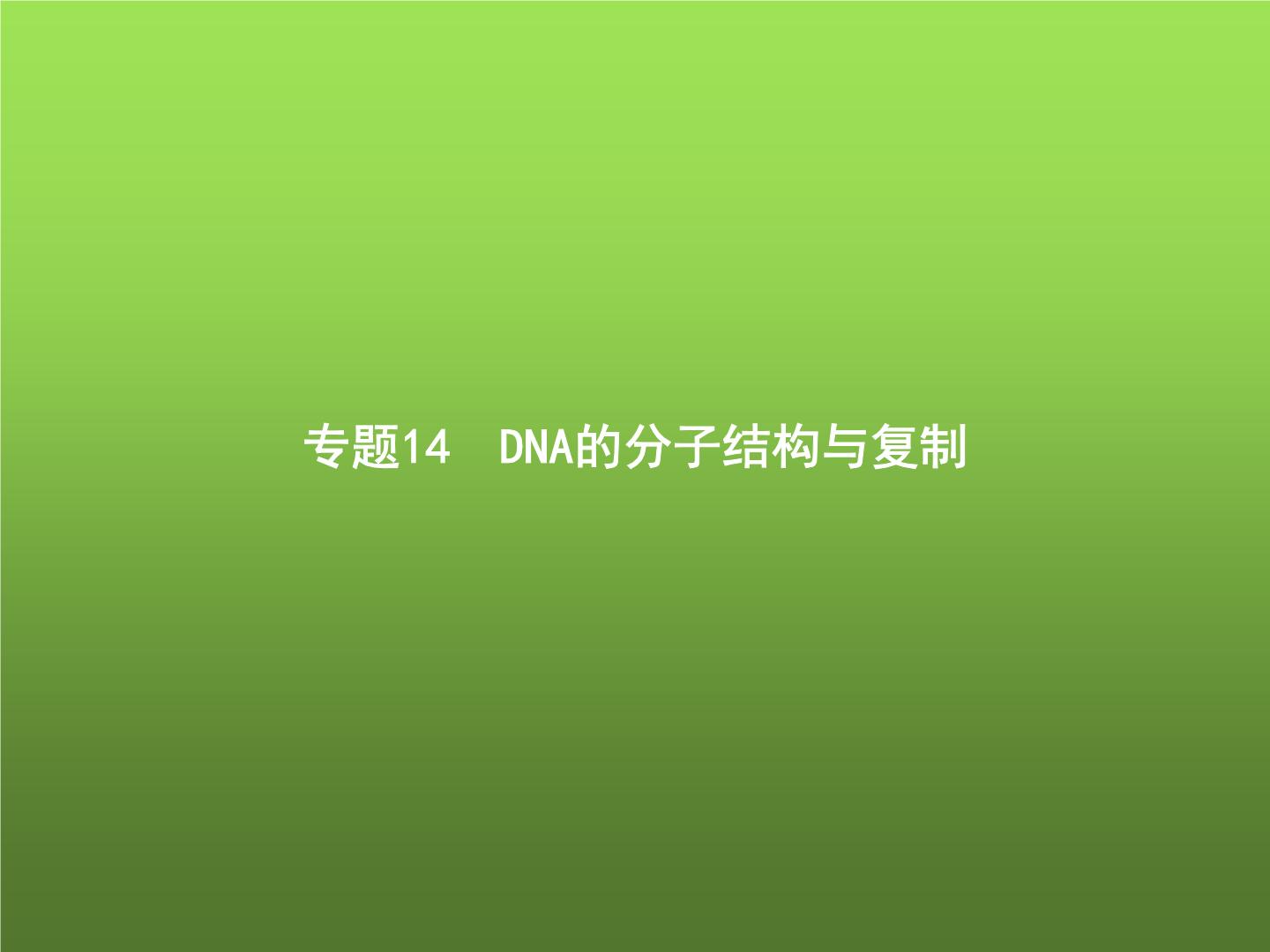 高中生物学考复习专题第六单元遗传的分子基础14DNA的分子结构与复制课件