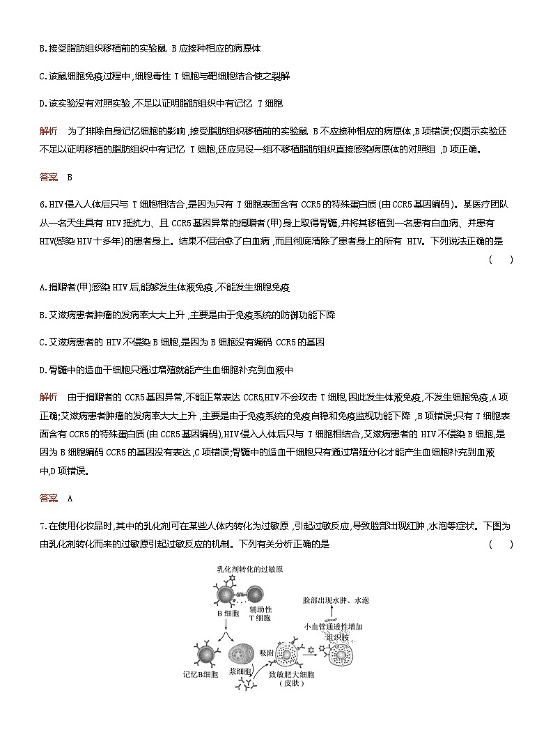 2024届人教版高考生物一轮复习免疫调节作业(不定项)含答案第3页