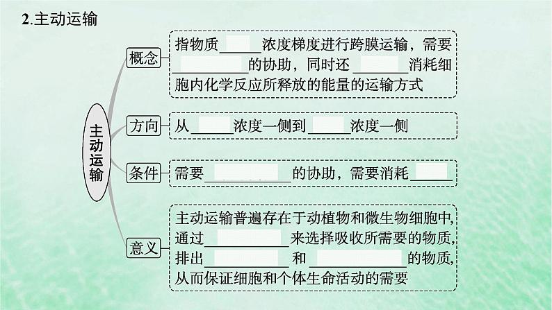 适用于新教材2024版高考生物一轮总复习第2单元细胞的基本结构及物质运输第9讲物质出入细胞的方式及影响因素课件新人教版第8页