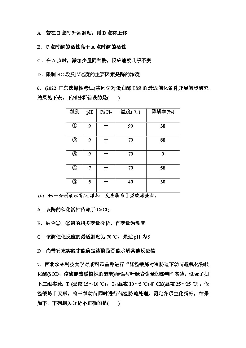 2024届苏教版高考生物一轮复习生命活动需要酶和能源物质作业含答案第3页