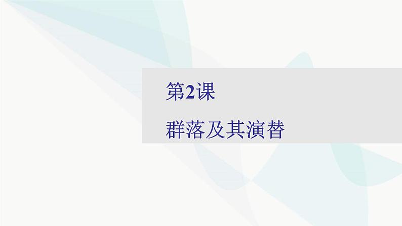 2024届人教版高考生物一轮复习群落及其演替课件(多项)第1页