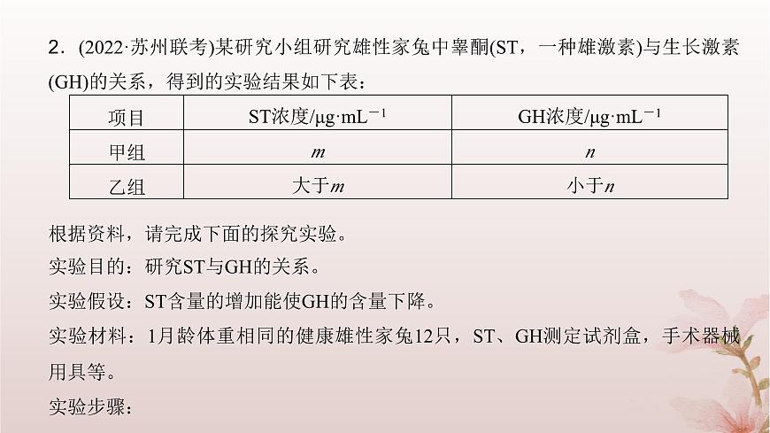 2024屆高考生物一輪總復(fù)習(xí)第八單元穩(wěn)態(tài)與調(diào)節(jié)微專題11動(dòng)物激素生理功能的研究方法課件第8頁