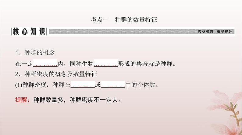 2024届高考生物一轮总复习第九单元生物与环境第27讲种群及其动态课件第3页