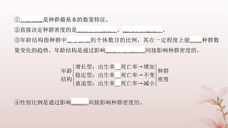 2024届高考生物一轮总复习第九单元生物与环境第27讲种群及其动态课件第5页