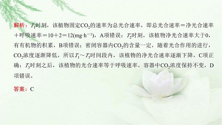 人教版2024屆高考生物一輪復(fù)習(xí)微專題3光合速率和呼吸速率及測定方法教學(xué)課件第7頁