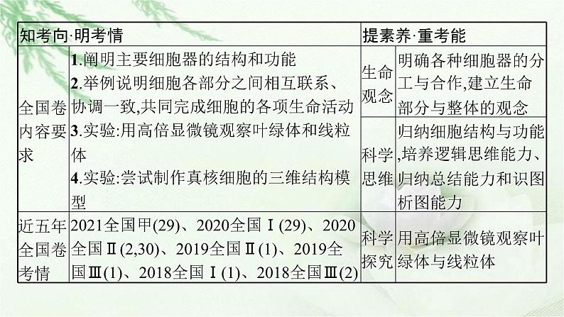 人教版2024届高考生物一轮复习细胞器和生物膜系统教学课件第3页